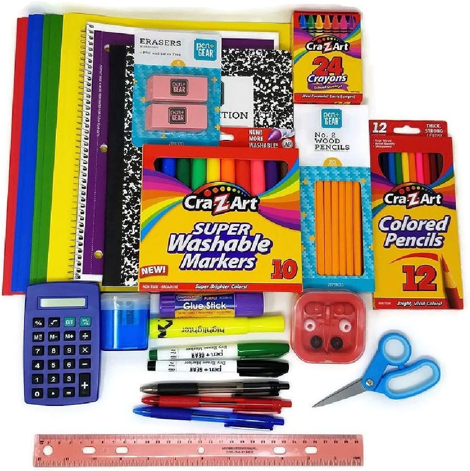 Back to School Supplies Essential Bundle - 4th Grade | 5th Grade | 6th Grade | 7th Grade