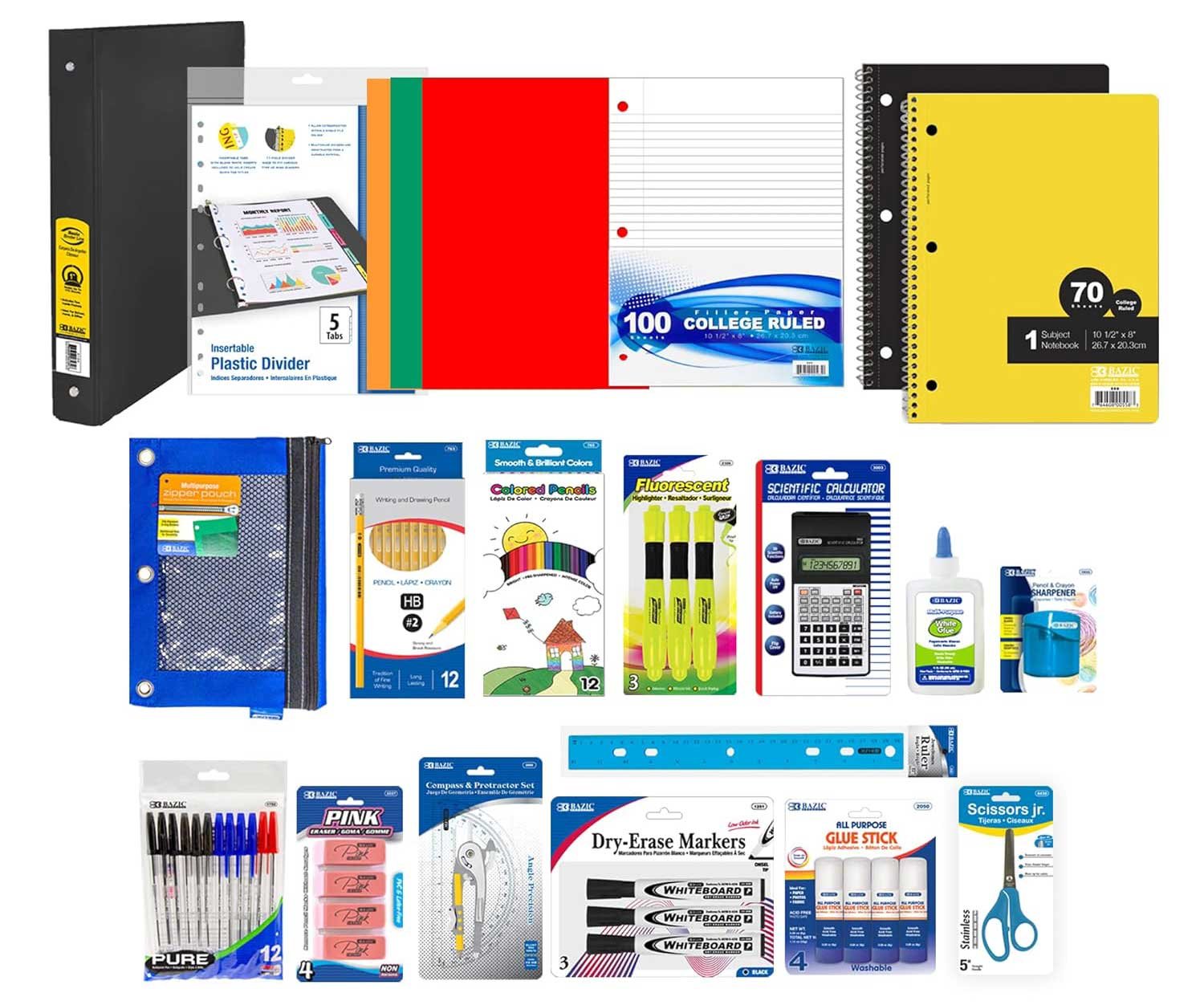 Bazic Elementary Back To School Kit Supply Box Deal