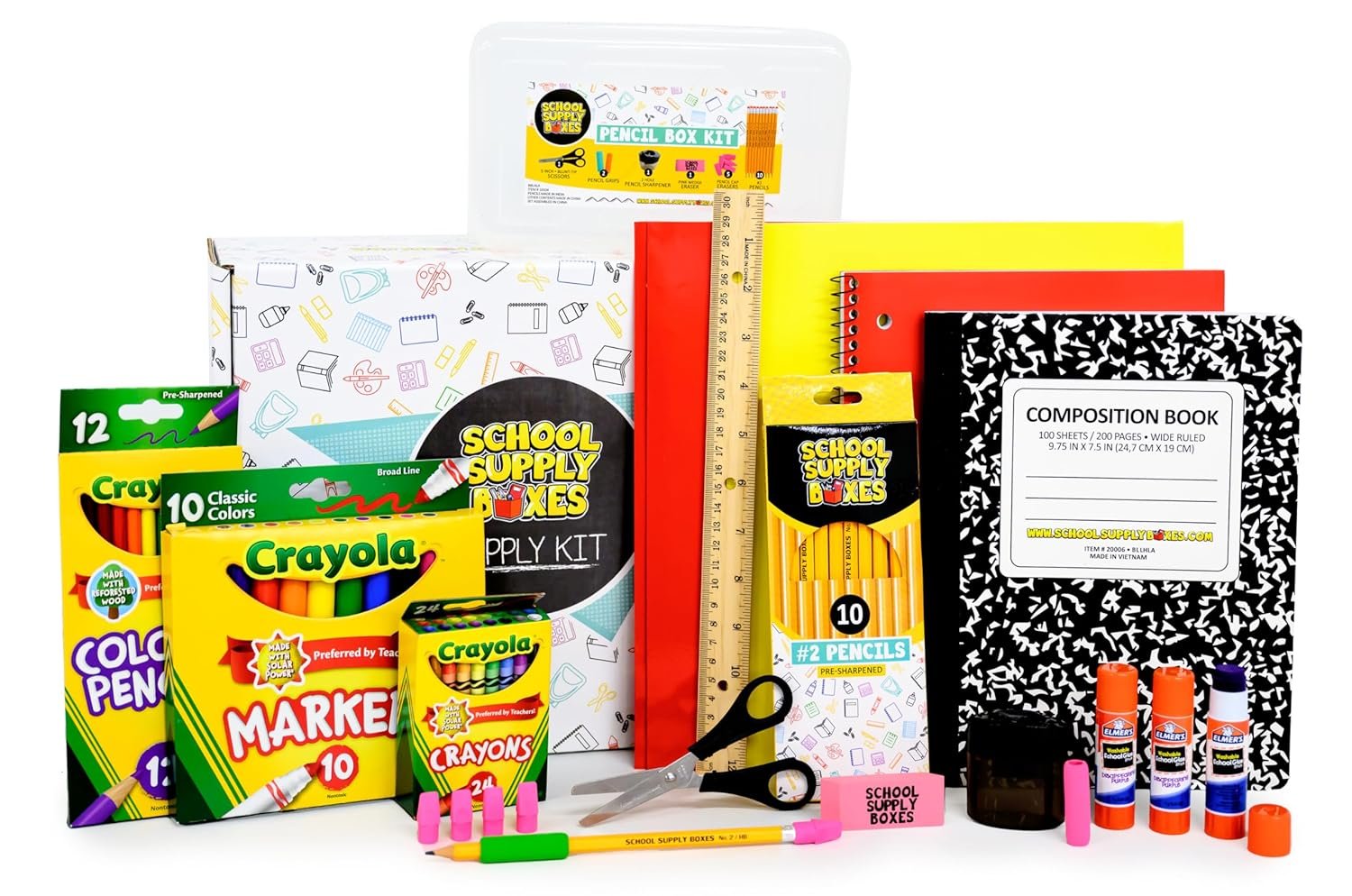 School Supply Box Grade k5 32 Pieces Deal